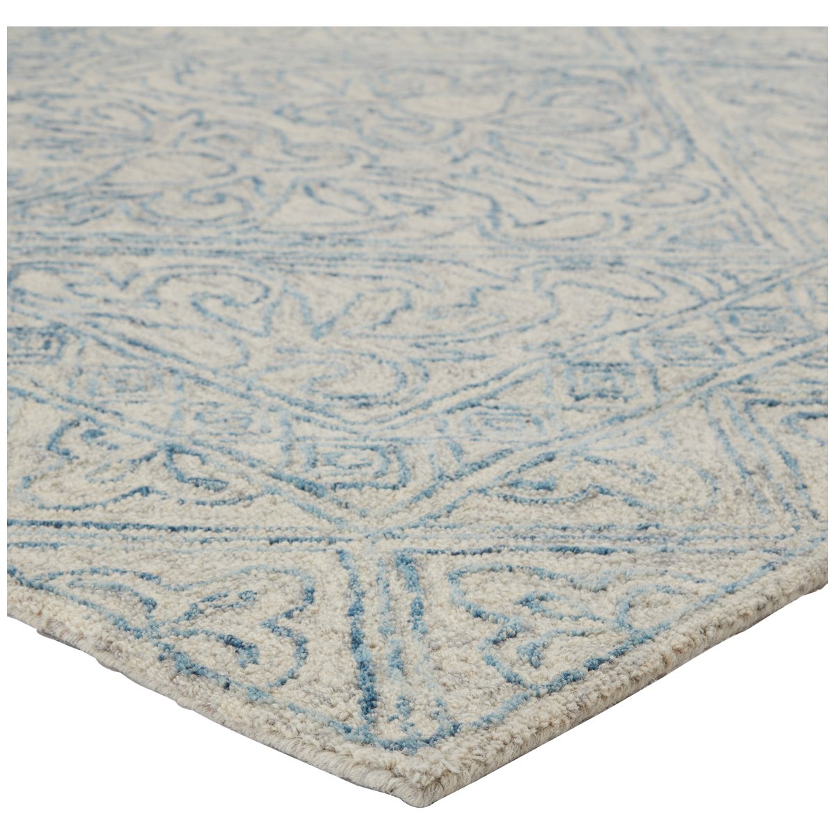 Jaipur Almira Carmen Trellis Border Blue Light Gray ALR01 Rug