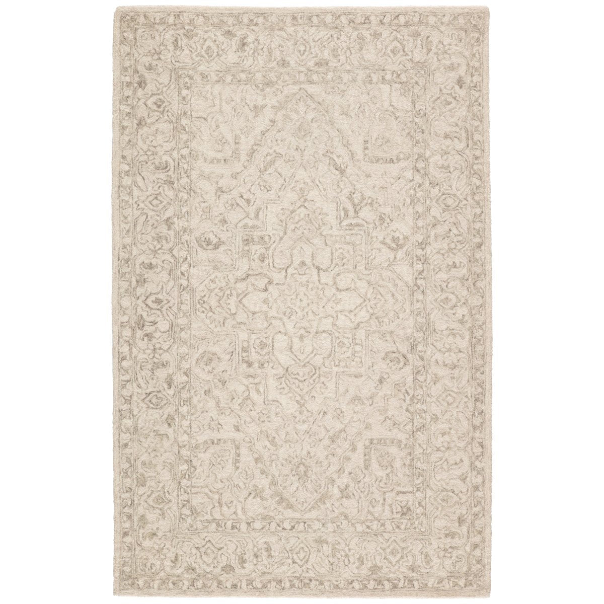 Jaipur Almira Lena Medallion Light Gray Cream ALR03 Rug