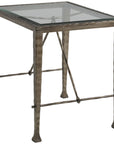 Artistica Home Cortona End Table with Glass Top 2129-955C