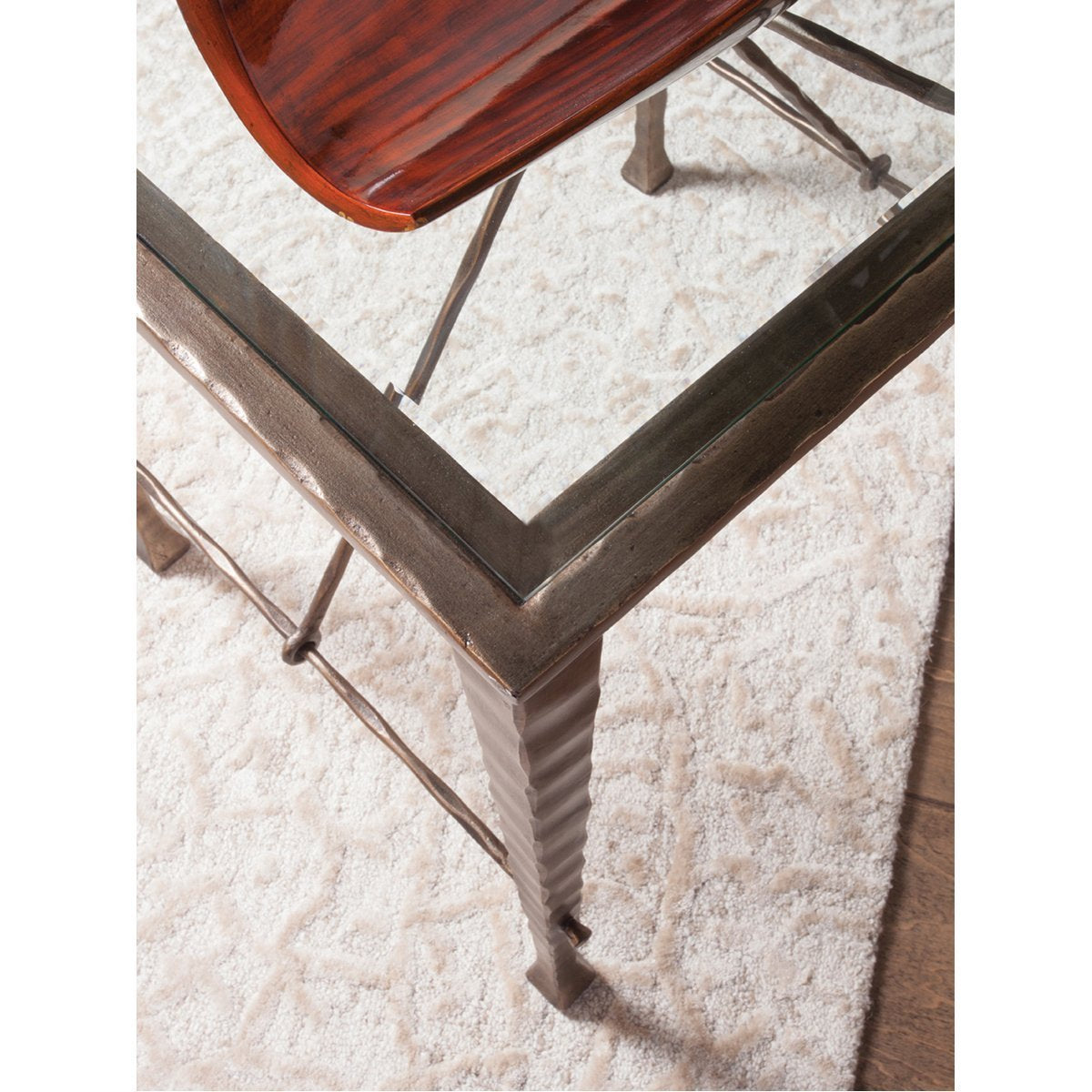 Artistica Home Cortona Console with Glass Top 2129-967C