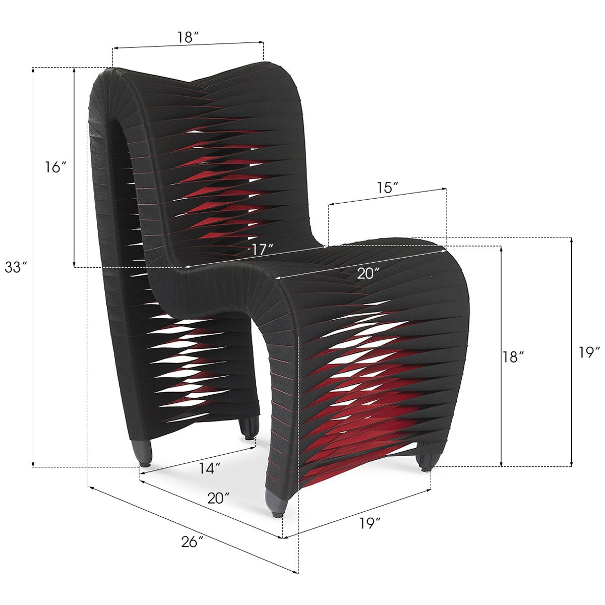 Phillips Collection Seat Belt Dining Chair