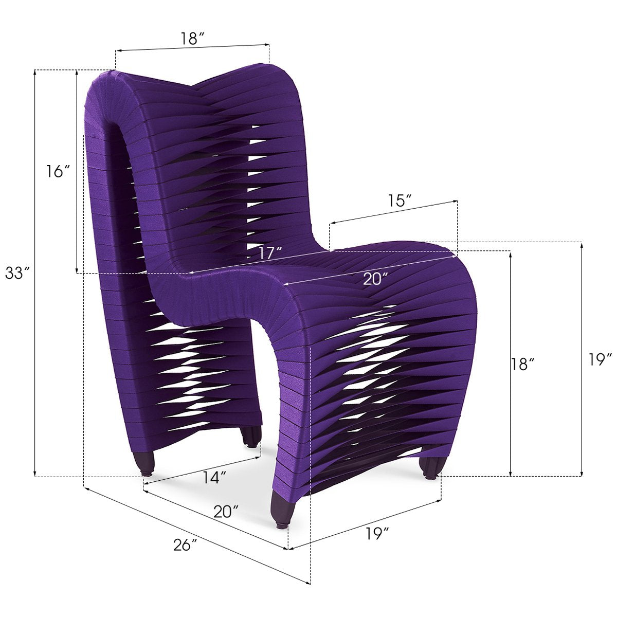 Phillips Collection Seat Belt Dining Chair