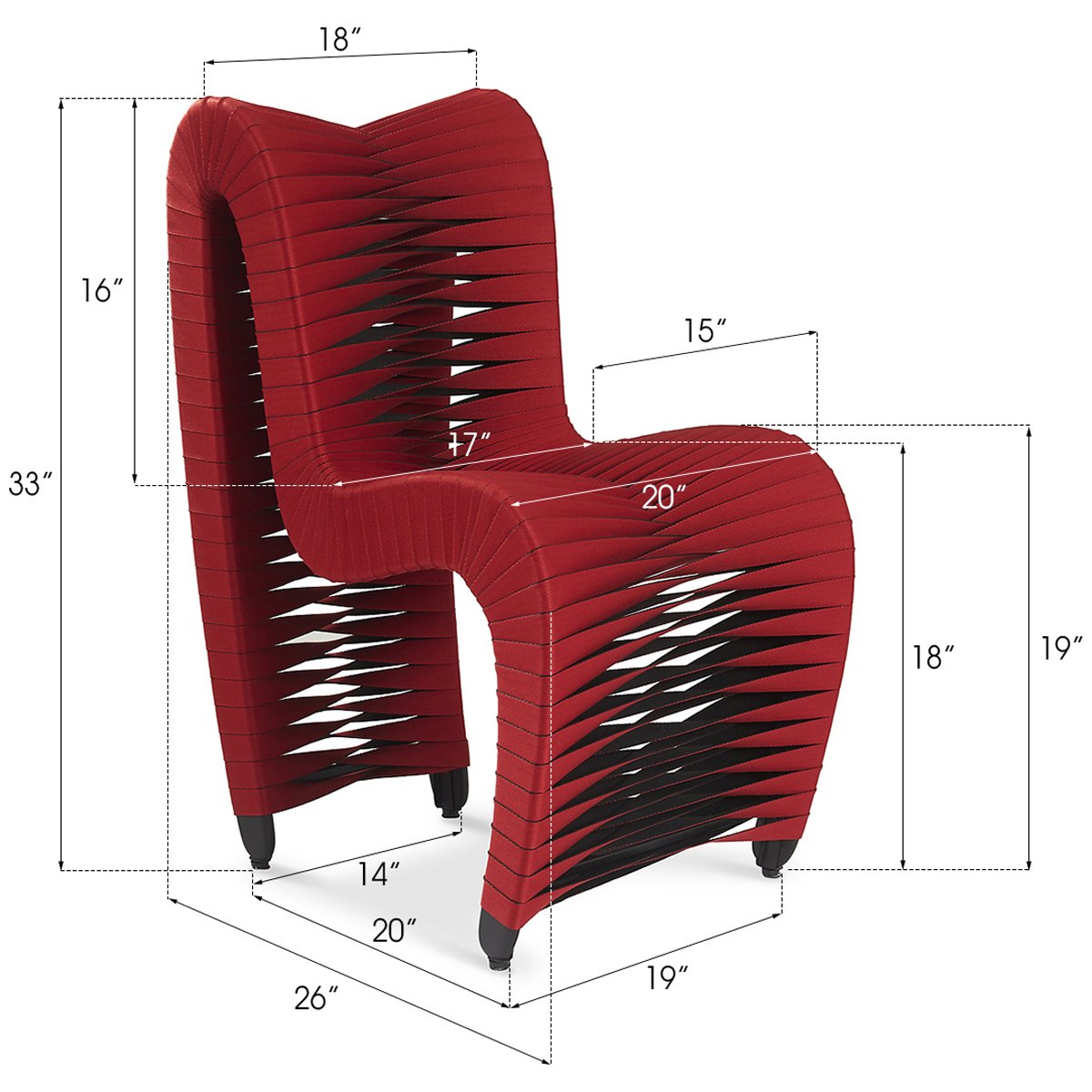 Phillips Collection Seat Belt Dining Chair