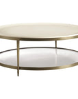 Baker Furniture Oberon Cocktail Table BA3651, Pearl Lacquer