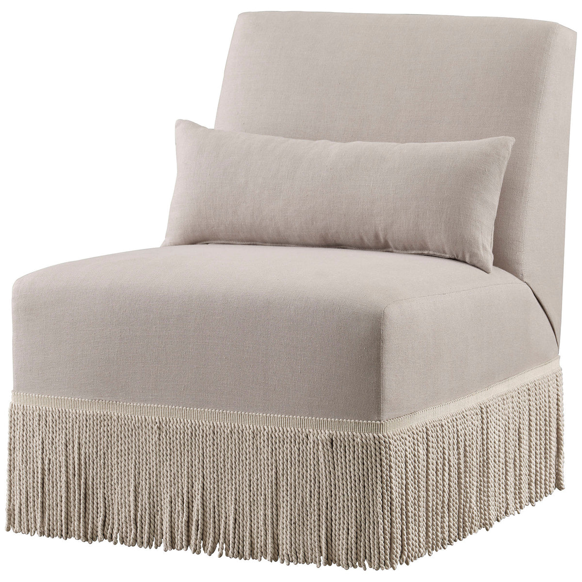 Baker Furniture Madeline Slipper Chair BAA3509C with Bullion