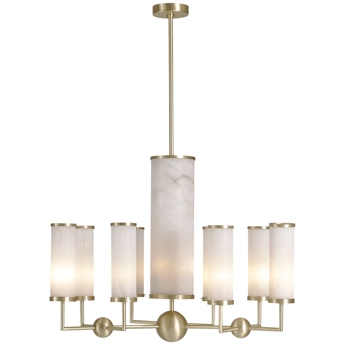 Baker Furniture Sodalite Alabaster Chandelier BAJLD301