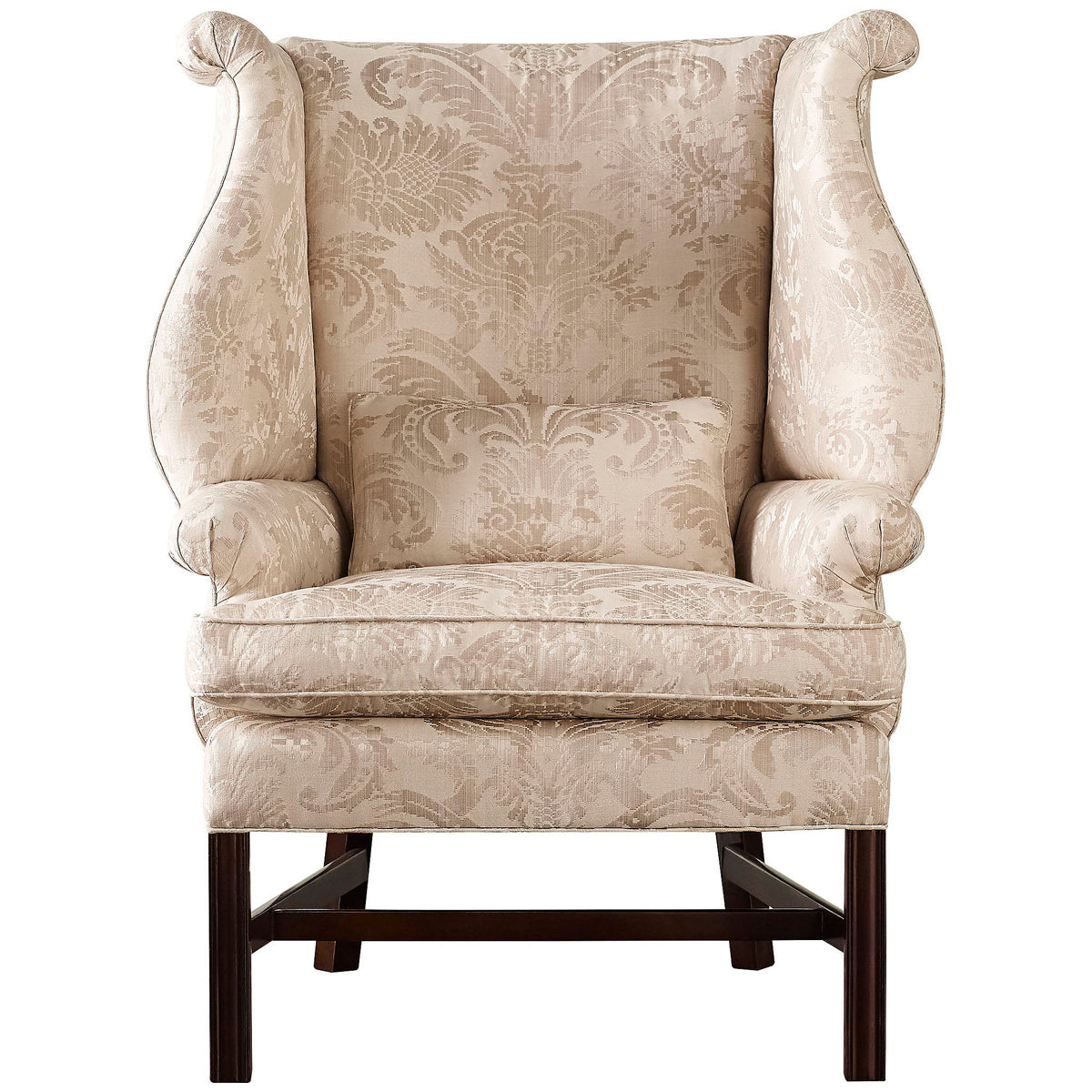 Baker Furniture Chippendale Scrolled Wing Chair BAU2002C