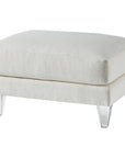 Baker Furniture Taylor Ottoman with Acrylic Leg BAU3102O