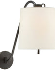 Visual Comfort Understudy Sconce with Linen Shade