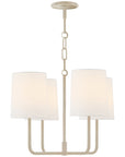 Visual Comfort Go Lightly Small Chandelier with Linen Shades