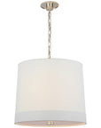 Visual Comfort Simple Hanging Shade with Banded Linen Shade