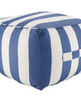 Jaipur Birch Point Chatham Stripes Blue White BIR01 Pouf