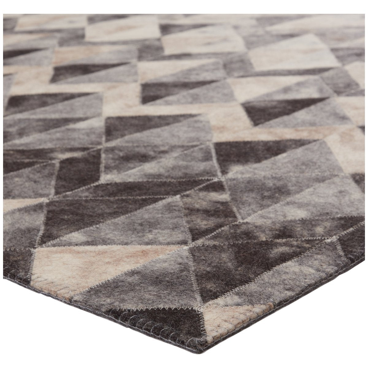 Jaipur Borderland Carrizo Geometric Chevron Gray Cream BLD03 Rug