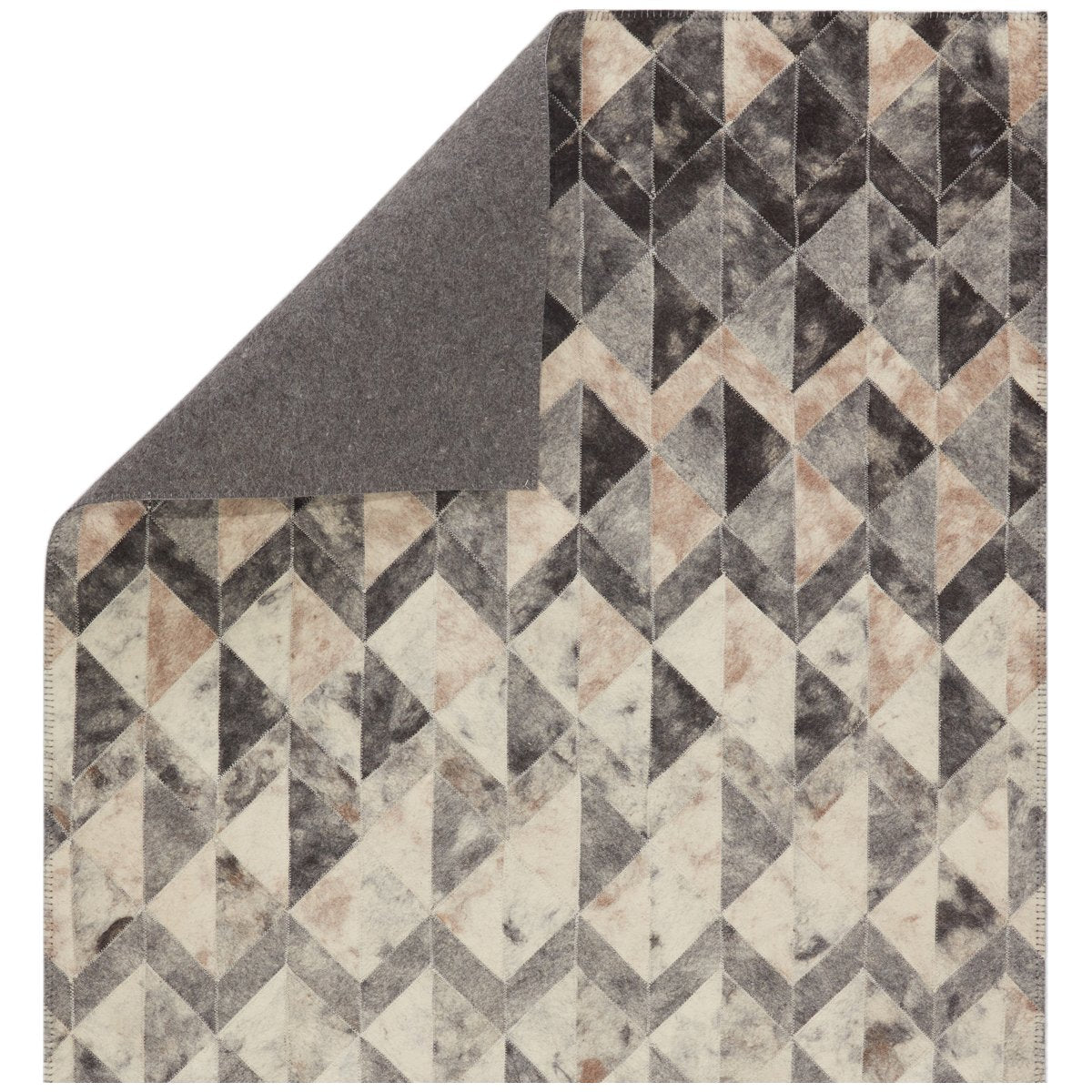 Jaipur Borderland Carrizo Geometric Chevron Gray Cream BLD03 Rug