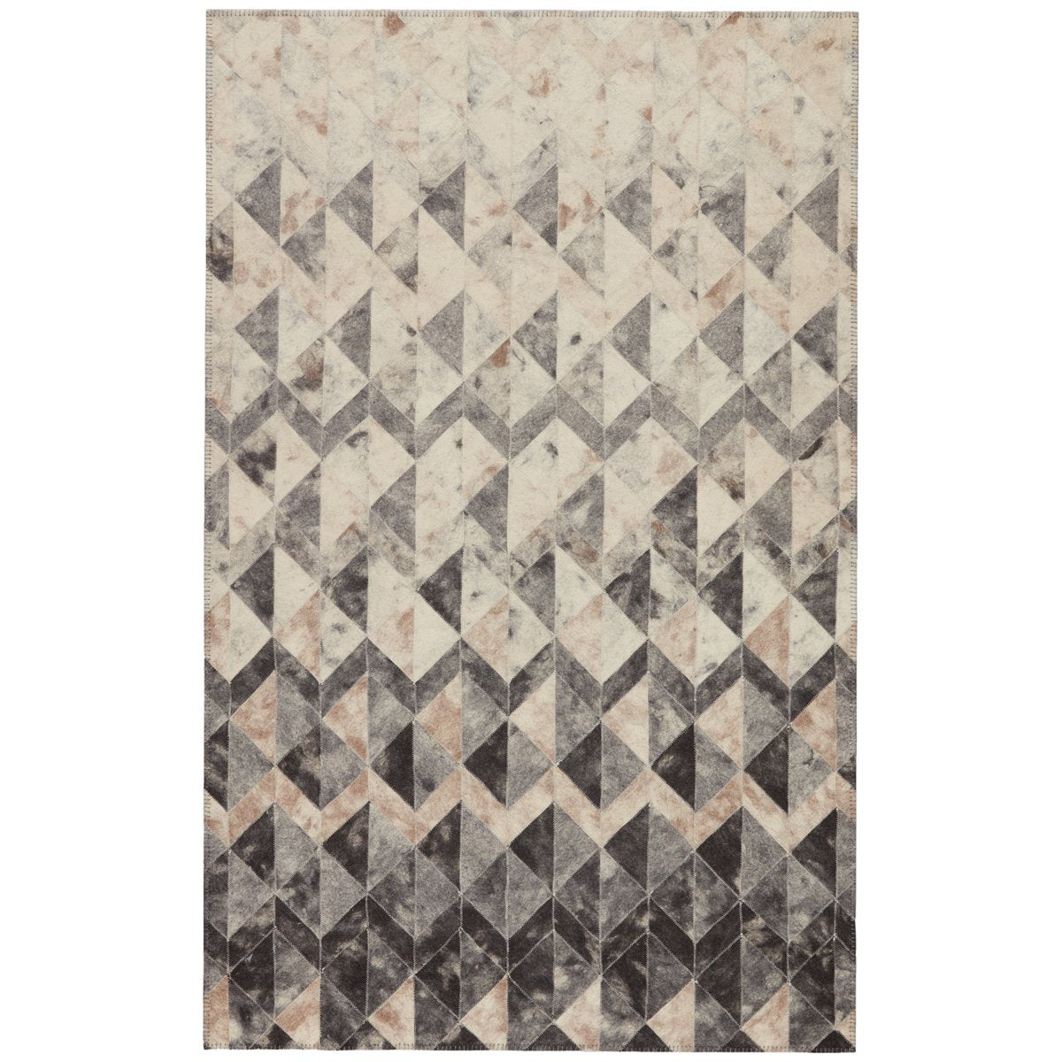 Jaipur Borderland Carrizo Geometric Chevron Gray Cream BLD03 Rug