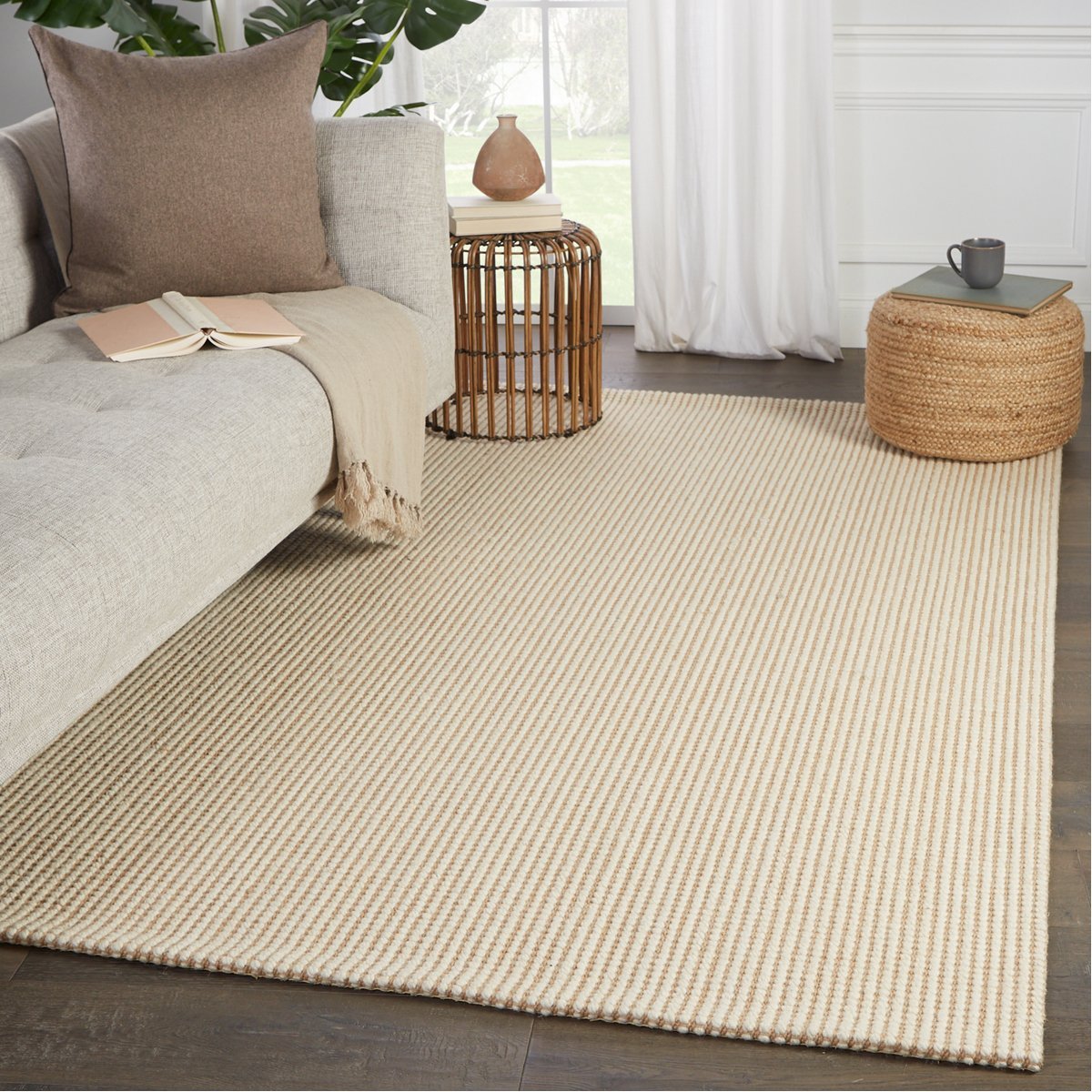 Jaipur Bombay Mahana Trellis Solid Cream Beige BOB04 Rug