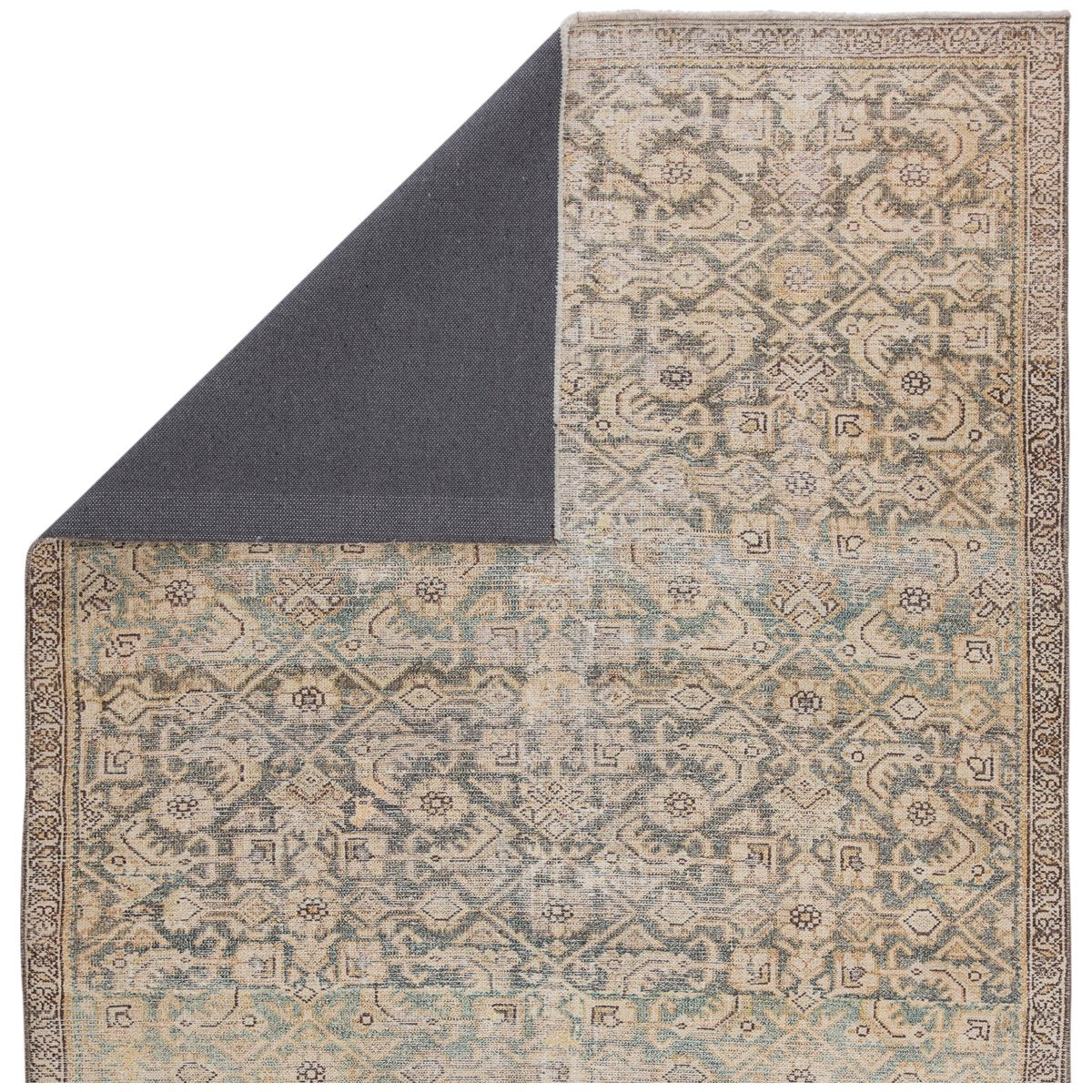 Jaipur Boheme Atkins Trellis Floral Gold Green BOH13 Rug