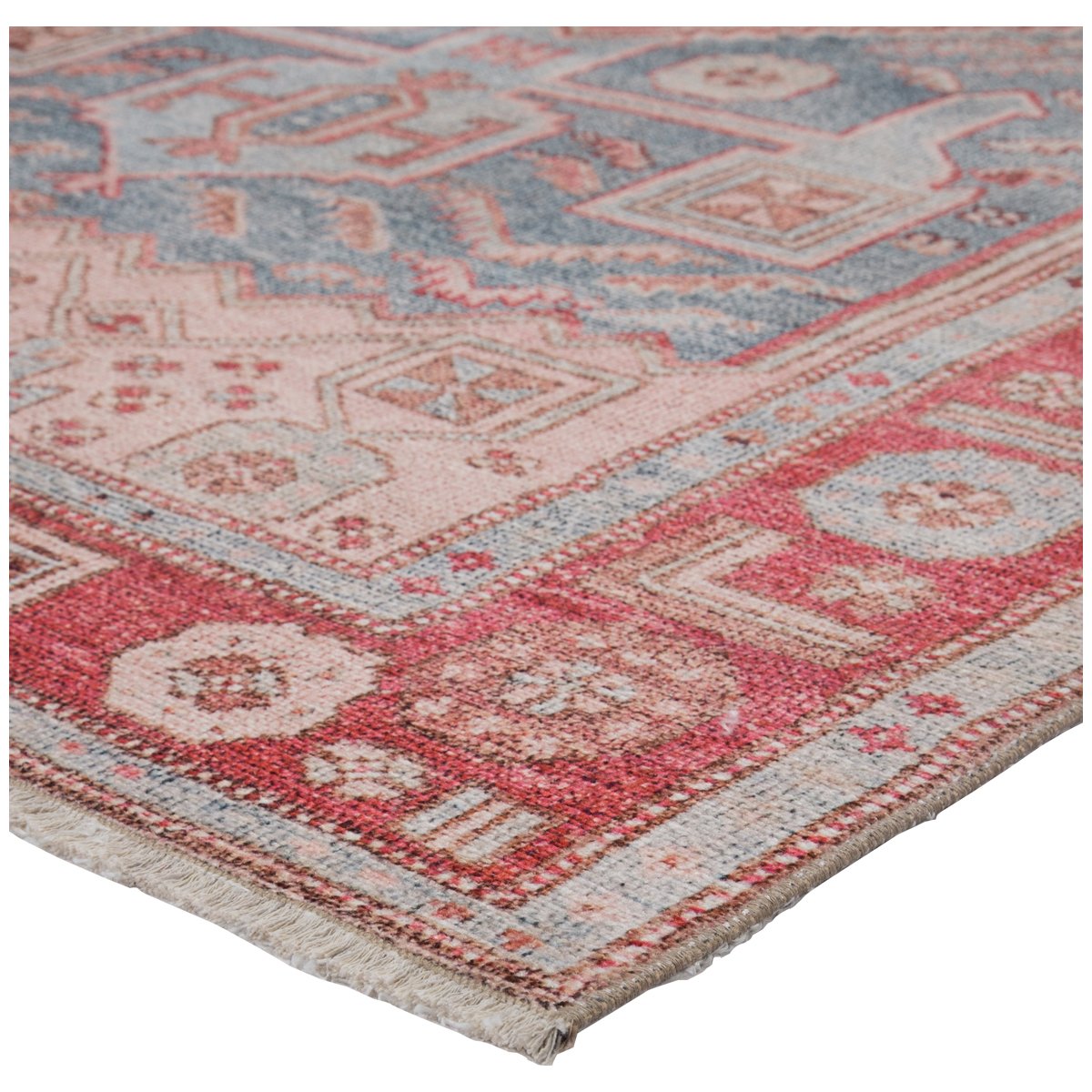 Jaipur Boheme Fiddler Medallion Tribal Pink Blue BOH16 Rug