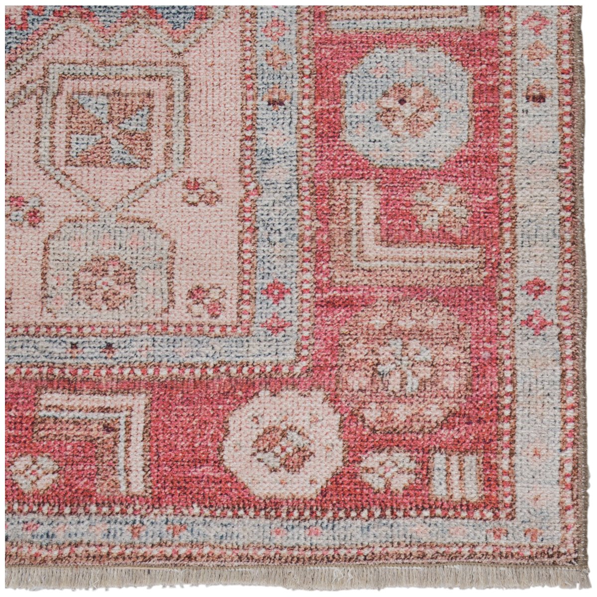 Jaipur Boheme Fiddler Medallion Tribal Pink Blue BOH16 Rug