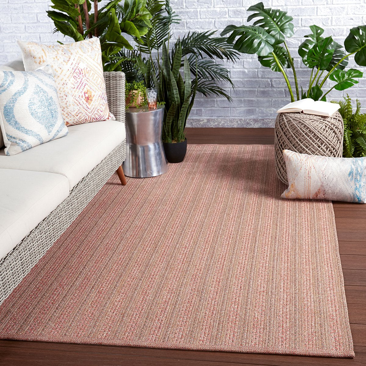 Jaipur Brontide Topsail Stripes Rose Taupe BRO02 Rug