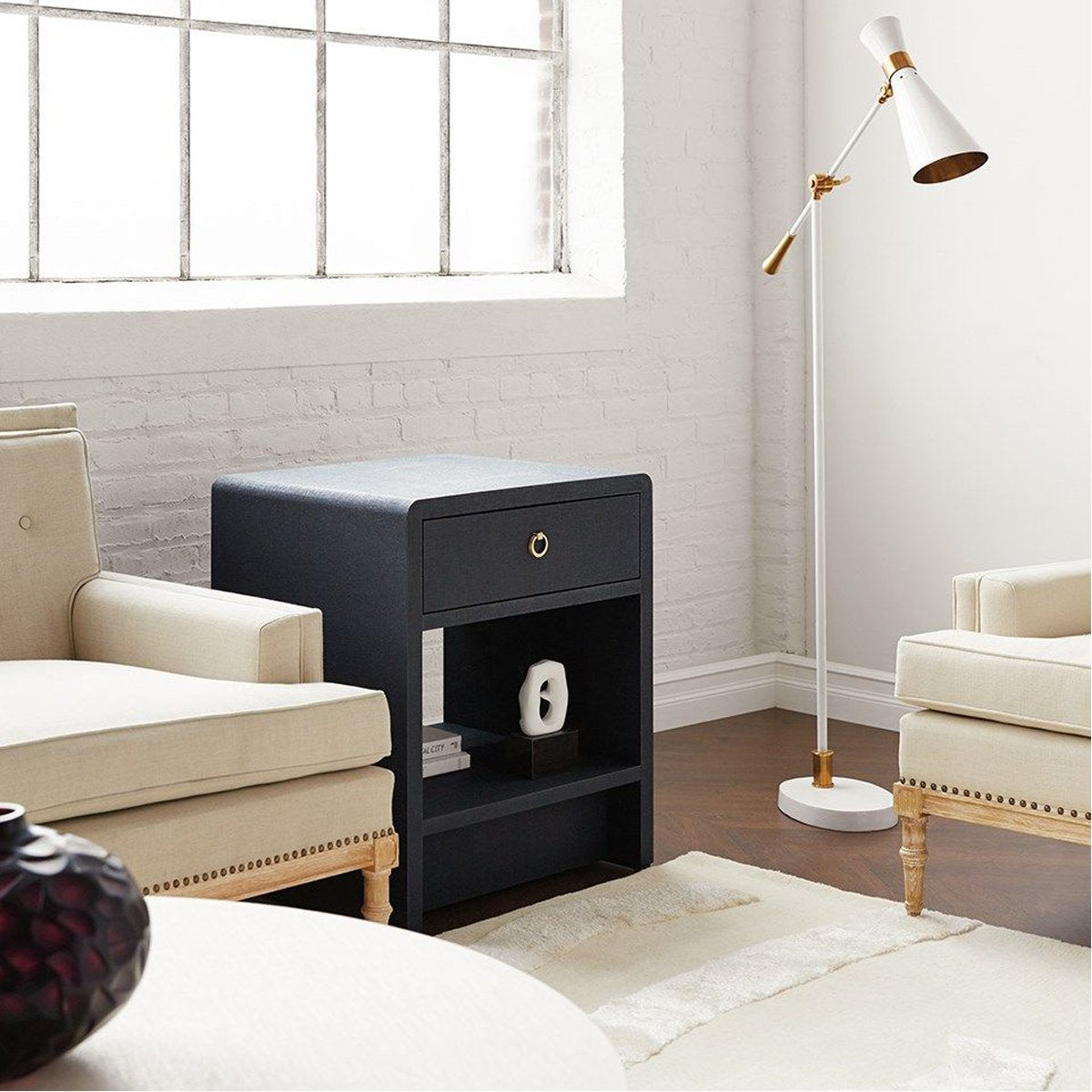 Villa &amp; House Benjamin 1-Drawer Side Table