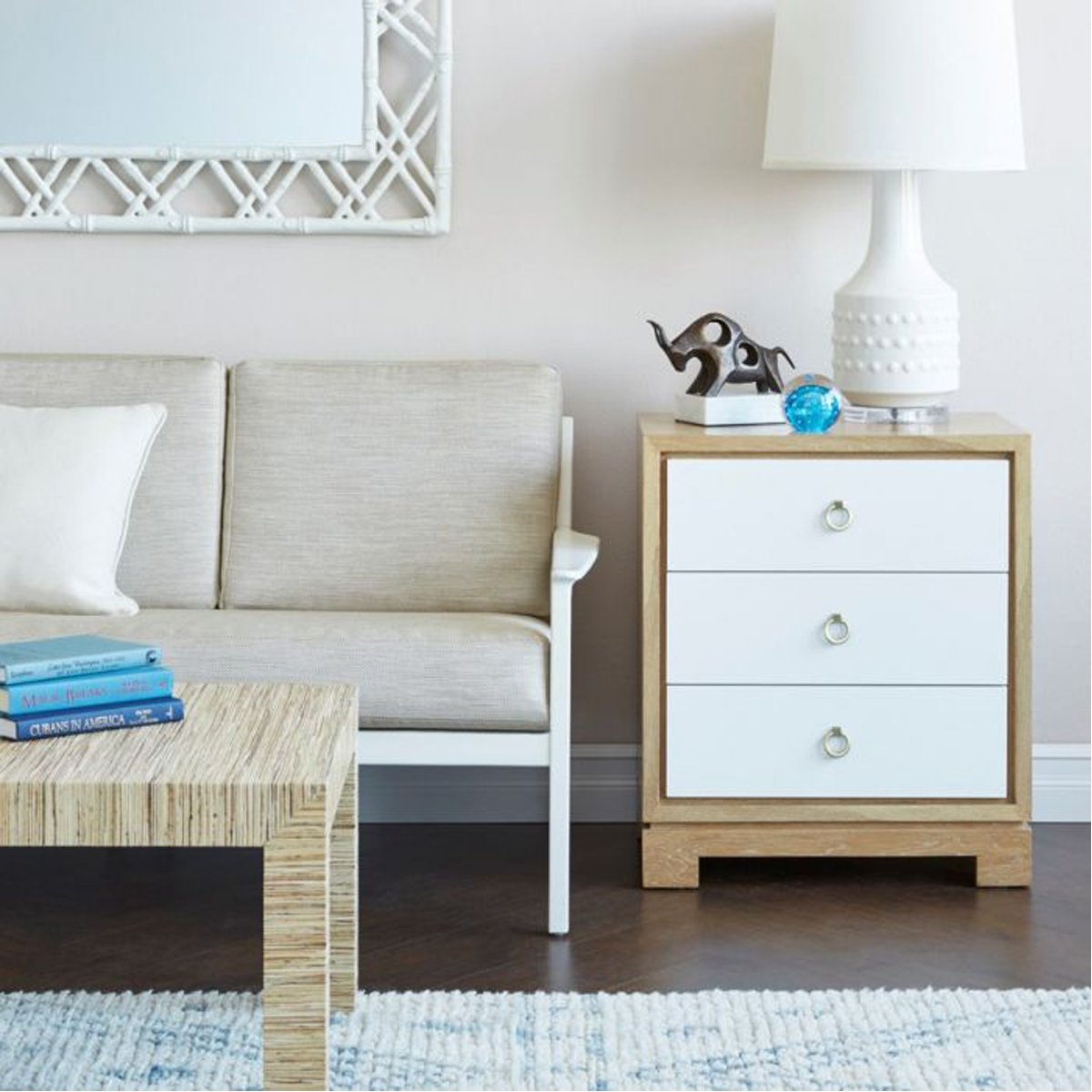 Villa &amp; House Berkeley 3-Drawer Side Table - Natural