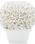 Villa & House Boston Round Boxwood Topiary - White