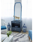 Villa & House Frances 2-Drawer Side Table - Navy Blue