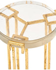 Villa & House Prism Round Side Table - Gold