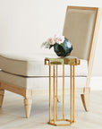 Villa & House Prism Round Side Table - Gold