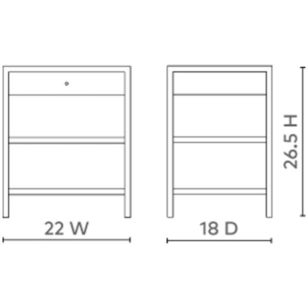 Villa &amp; House Caanan 1-Drawer Side Table