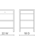 Villa & House Caanan 1-Drawer Side Table