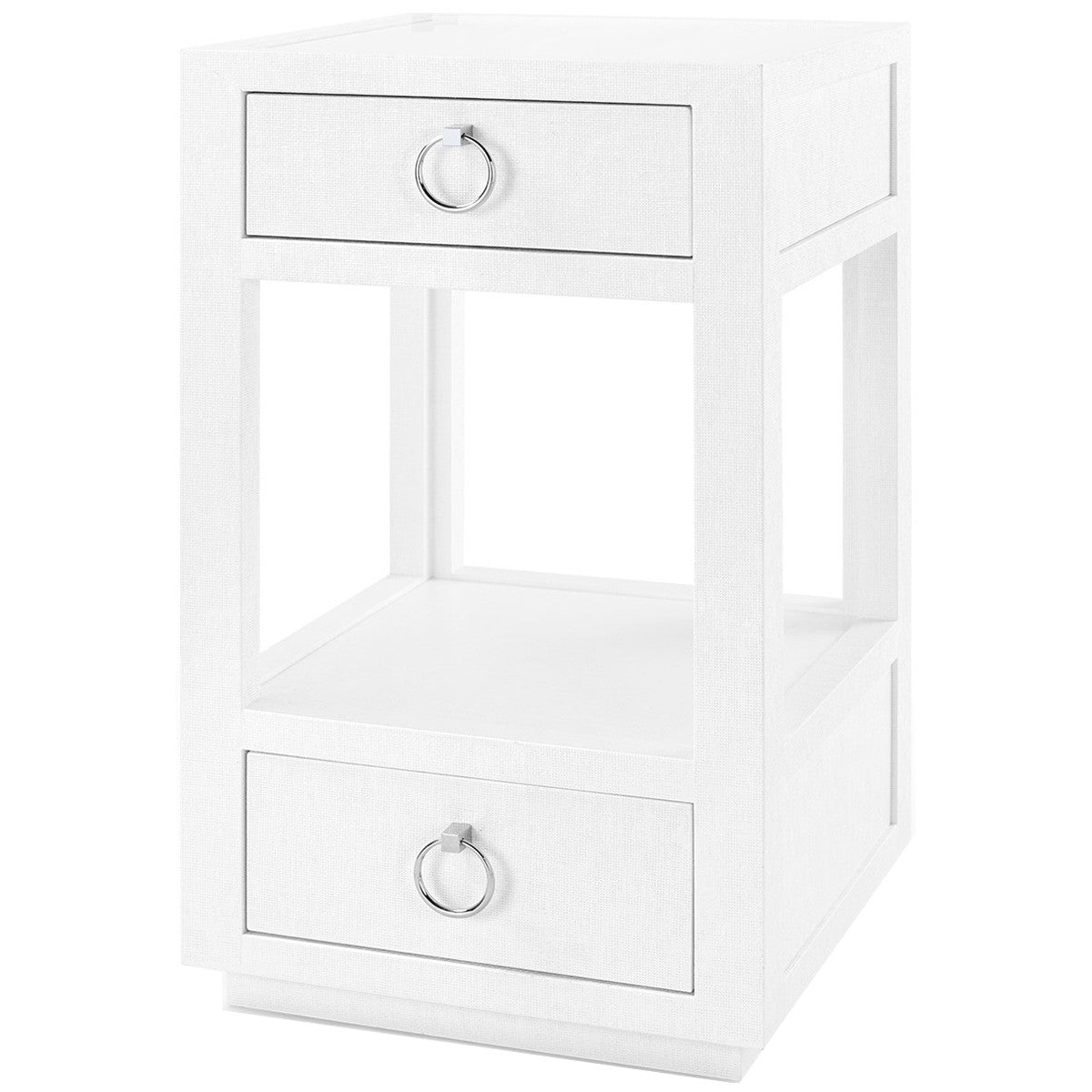 Villa &amp; House White Camilla 2-Drawer Side Table