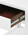 Villa & House White Camilla 2-Drawer Side Table