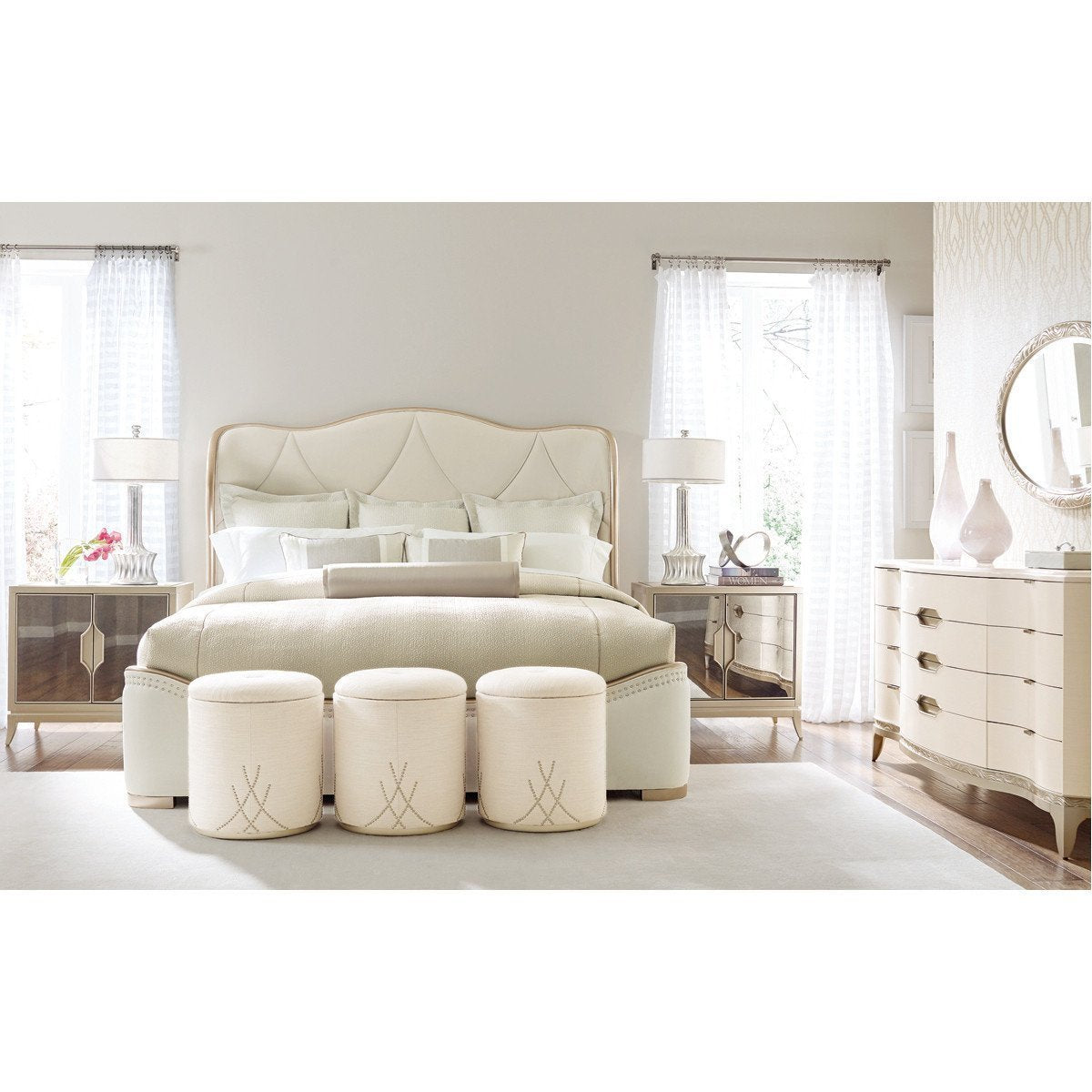 Caracole Adela Bed - Blush Taupe