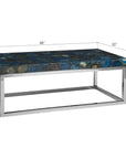 Phillips Collection Agate Coffee Table, Stainless Steel Base