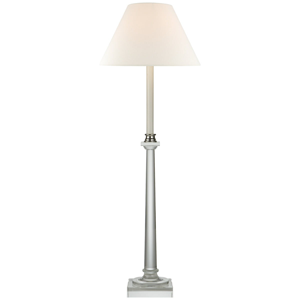 Visual Comfort Swedish Column Buffet Lamp in Crystal