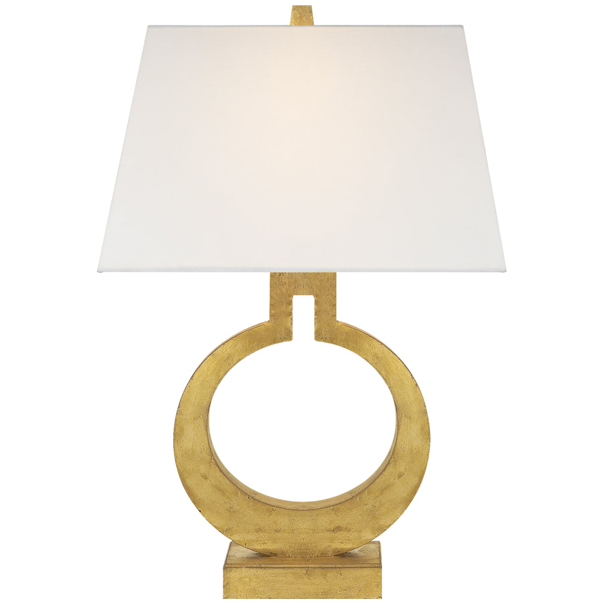 Visual Comfort Ring Form Small Table Lamp with Linen Shade