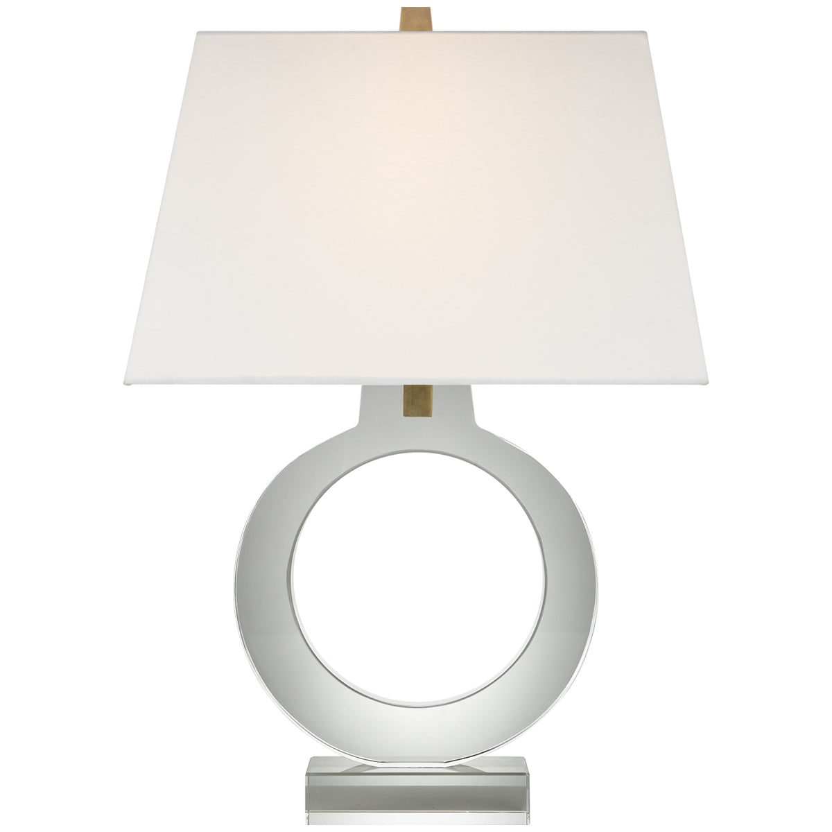 Visual Comfort Ring Form Large Table Lamp in Crystal