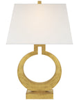 Visual Comfort Ring Form Large Table Lamp with Linen Shade