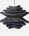 Made Goods Alondra Wavy Rattan 40-Inch Chandelier