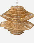 Made Goods Alondra Wavy Rattan 40-Inch Chandelier