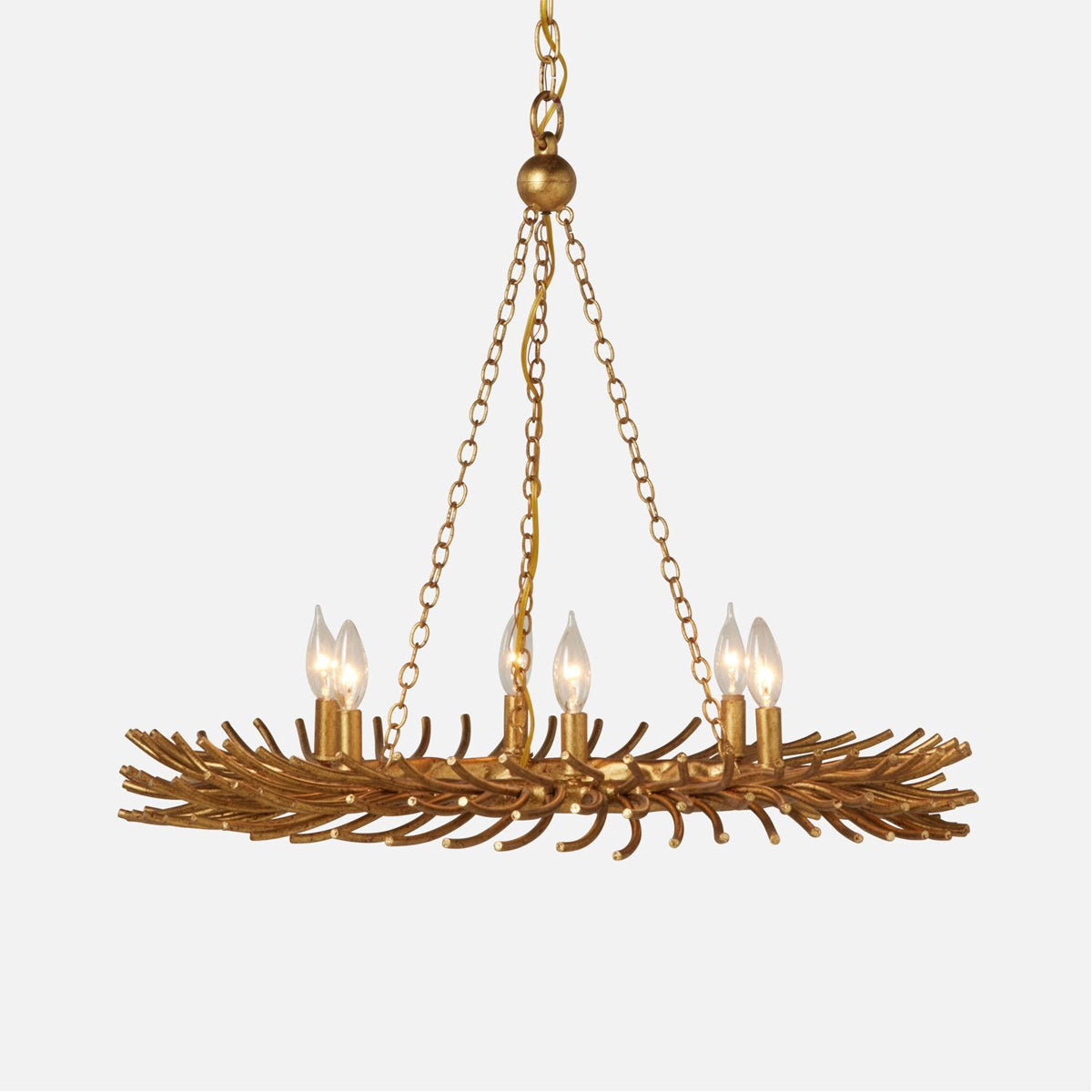 Made Goods Bruna Gesso Organic 6-Light Chandelier