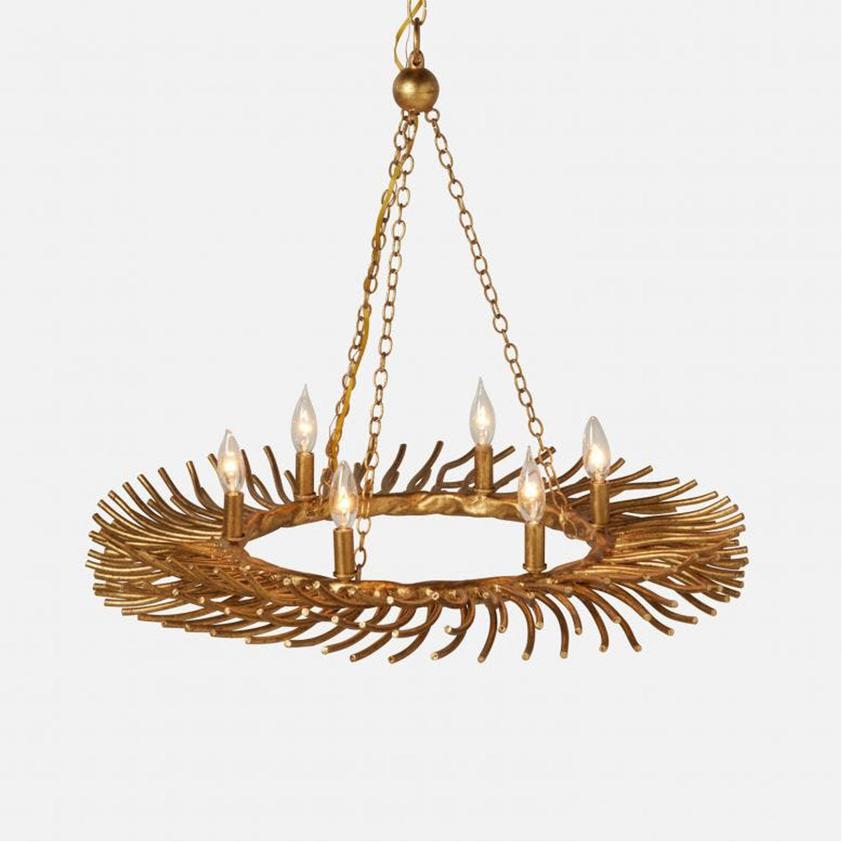 Made Goods Bruna Gesso Organic 6-Light Chandelier