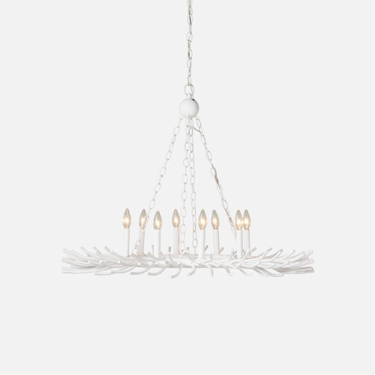 Made Goods Bruna Gesso Organic 8-Light Chandelier