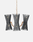 Made Goods Miko 6-Light Modern Rattan Spindle Chandelier