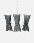 Made Goods Miko 6-Light Modern Rattan Spindle Chandelier