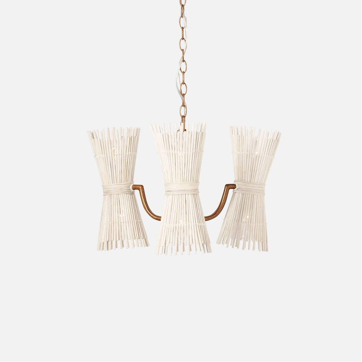 Made Goods Miko 6-Light Modern Rattan Spindle Chandelier