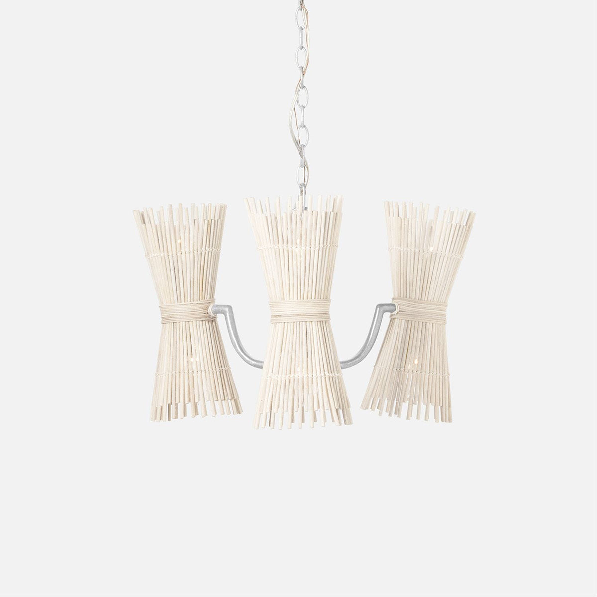 Made Goods Miko 6-Light Modern Rattan Spindle Chandelier