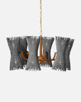 Made Goods Miko 12-Light Modern Rattan Spindle Chandelier